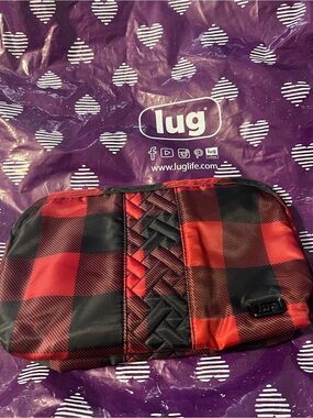 EUC Flash Cosmetic Case in Buffalo Check Red